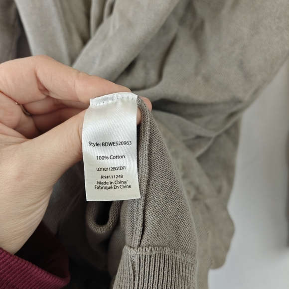 Barefoot Dreams Sunbleached Drape-Back Tunic Sweatshirt Grey Size Medium Women's - Picture 10 of 10
